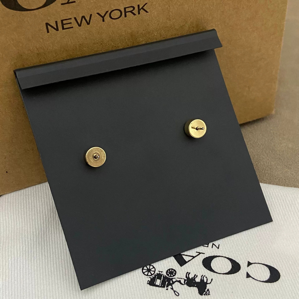 Coach Geometric Heart Rhinestone Earrings - Picture 4 of 6